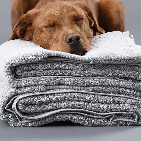 NWT (2) Turkish Organic Cotton Bath Towels, Mineral Green, Delilah Home - Picture 3 of 9